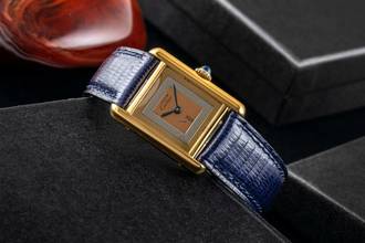 Thumbnail von Cartier Tank Vermeil PM Vermeil Trinity 925 Silber small Damenuhr Ref. 3 Klassiker