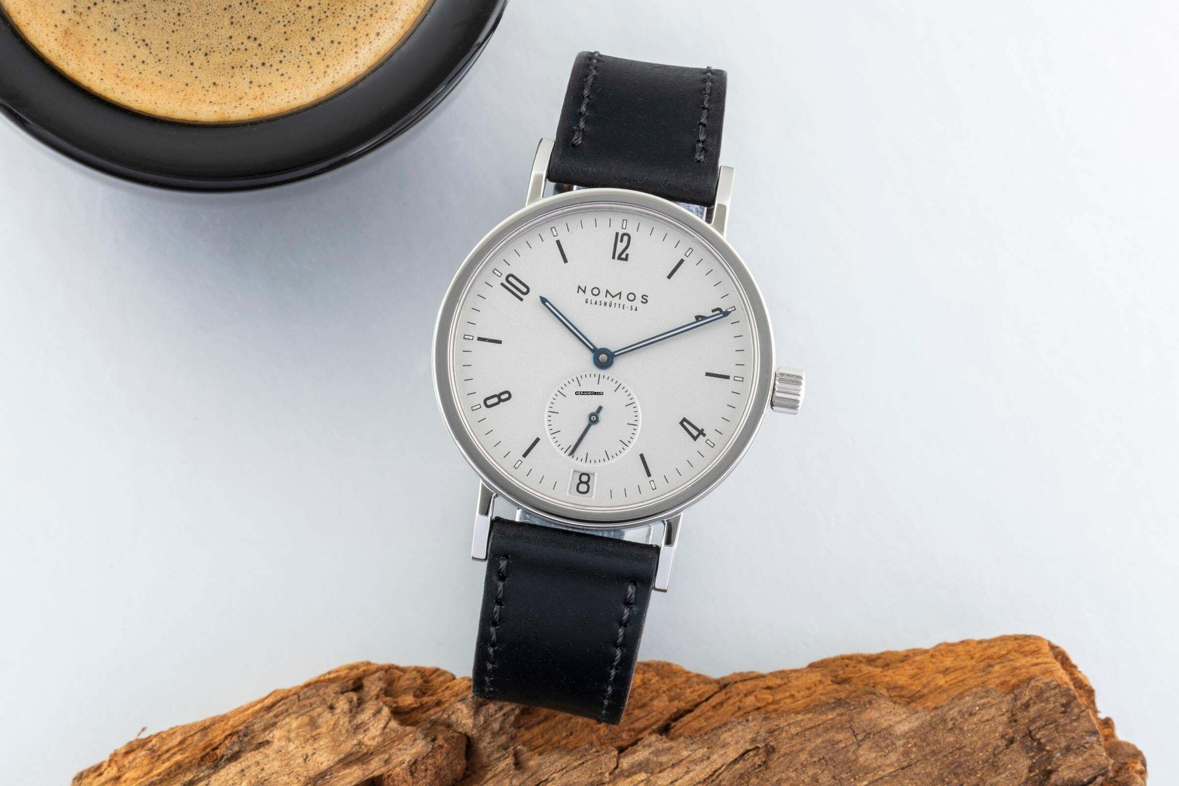 NOMOS Tangente Glashütte Tangente Sport Stahl Handaufzug Herrenuhr Ref. 502 B&P 2002