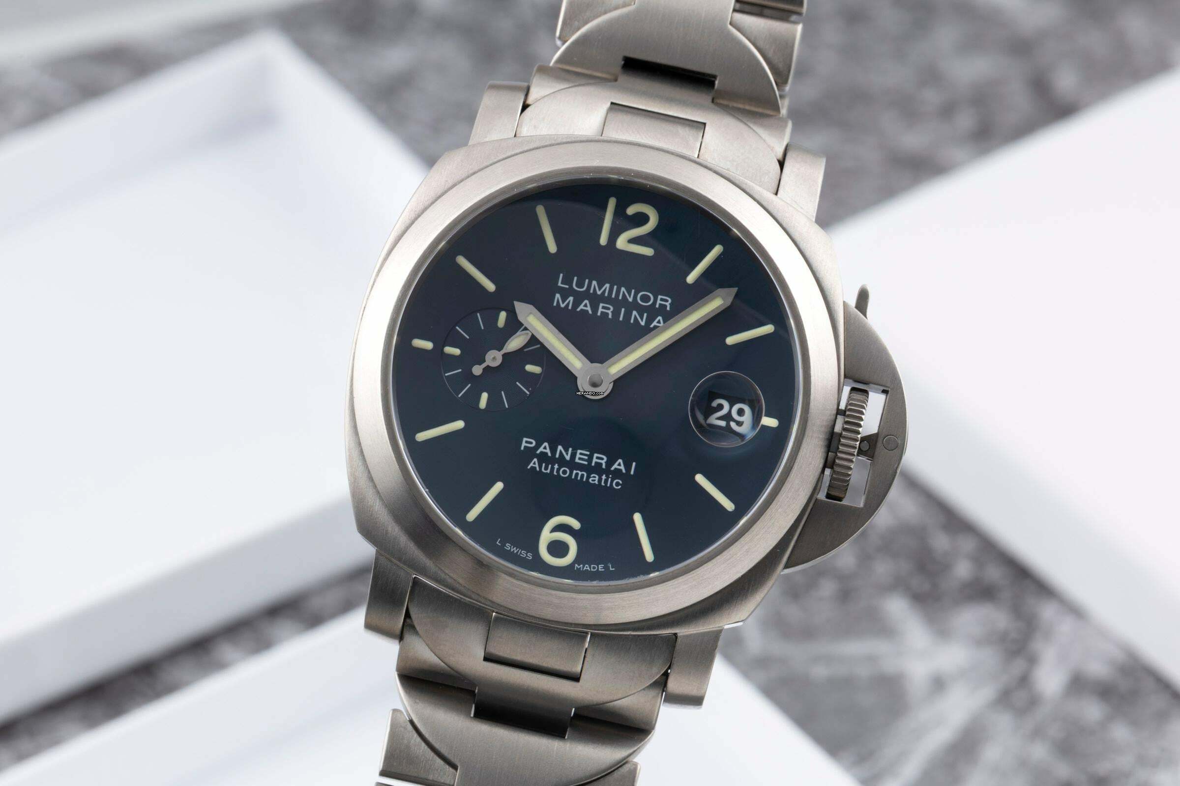 Panerai Luminor Marina Automatic Titan Automatik Ref. PAM00283 Box und Papiere 2008