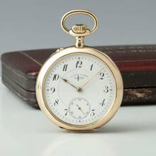 Thumbnail von A. Lange & Söhne Qualität 1A 18k Gold Taschenuhr-Original Etui und Zertifikat 1907 BOX and Pappers