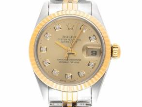 Thumbnail von Rolex Lady-Datejust Diamanten Ref.69173 1995 Full Set sehr gut Vintage Datejust Lady Diamanten