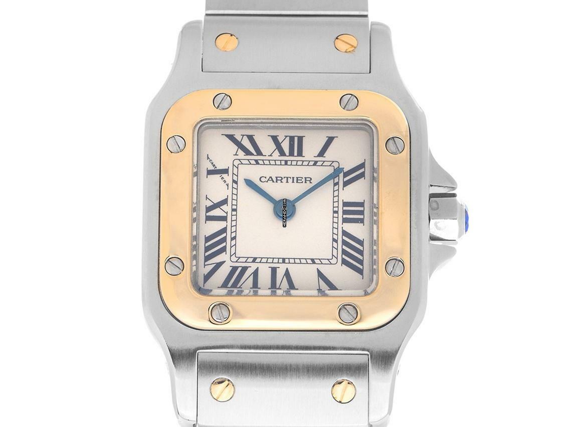 Cartier Santos Galbée Lady PM kleines Modell Ref.166930 1990 Full Set sehr gut Vintage Santos Galbee Lady PM kleines Modell