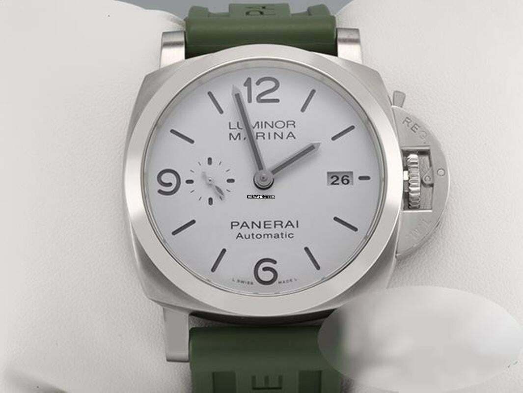Panerai Luminor Marina Automatic 44mm Pam01314 2021 Edelstahl Automatik Stahl Steel White Dial