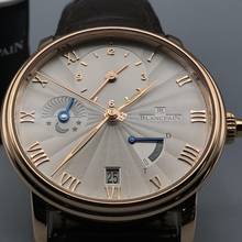 Thumbnail von Blancpain Villeret Ultraflach Half Timezone18k Auto Box/papers NEW FULL SET