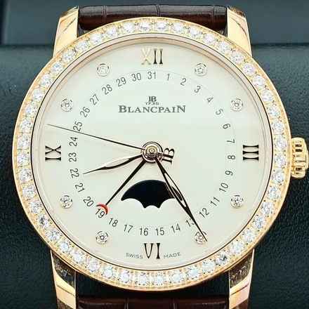  Blancpain Villeret Quantieme Phases De Lune 33.2 Mm NEW FULL SET 