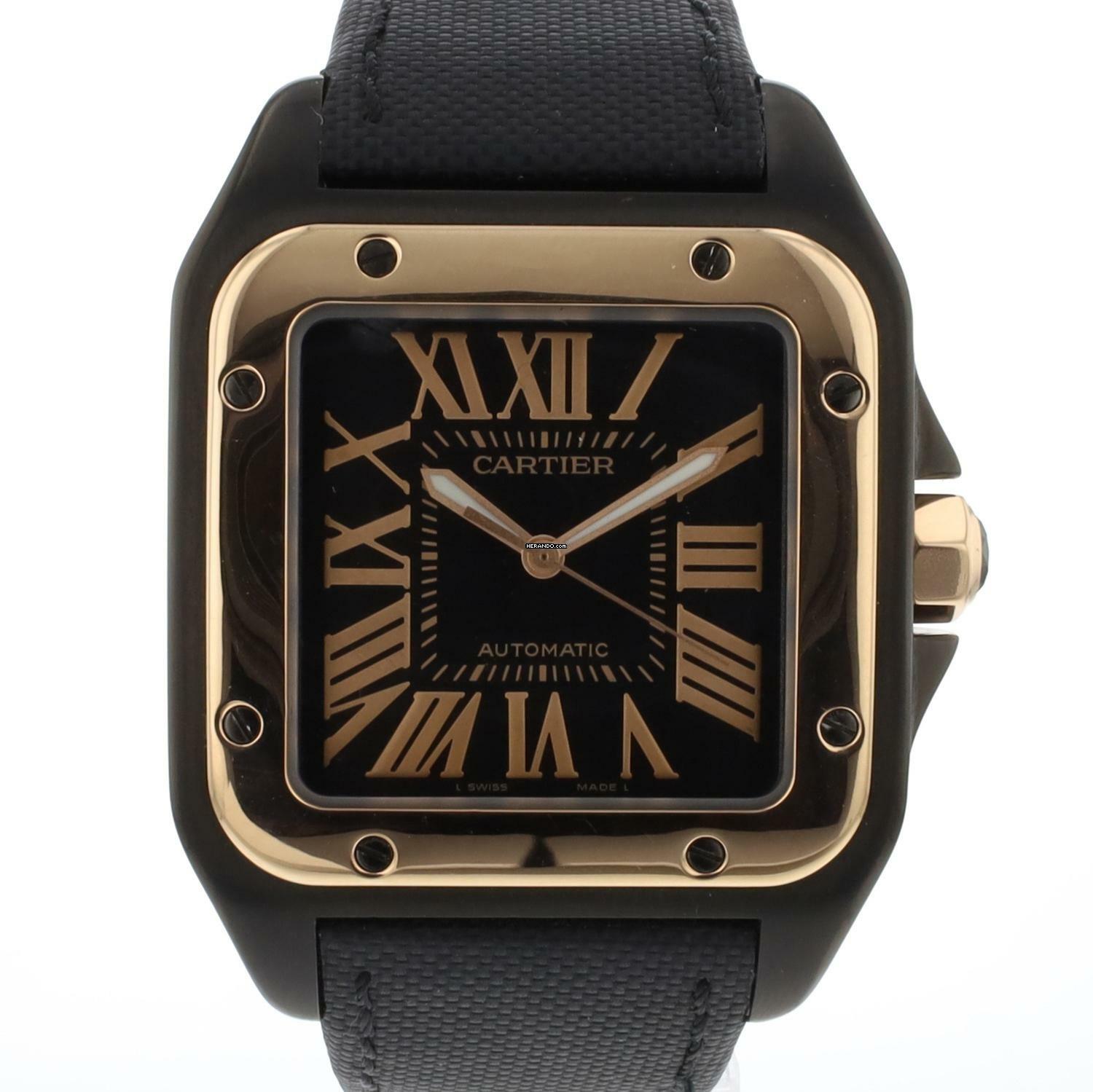 Cartier Santos 100 XL Blacksteel PVD Rose Gold