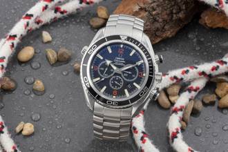 Thumbnail von Omega Seamaster Planet Ocean Chronograph 600M Chronograph Automatik Ref. 2910.51.82 B&P 2010