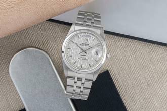 Thumbnail von Tudor Prince Date Day Linen Dial Edelstahl Automatik Herrenuhr Ref. 76200