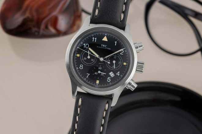  IWC Fliegeruhr Chronograph Pilot Chronograph Edelstahl Quarz Herrenuhr Edelstahl Ref. IW374101 