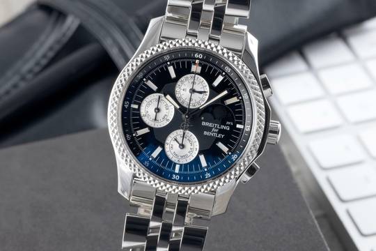  Breitling Bentley Mark VI Chronograph Stahl / Platin Ref P1936212/B977 Papiere 