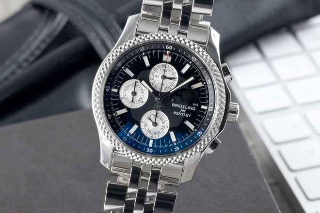  Breitling Bentley Mark VI Chronograph Stahl / Platin Ref P1936212/B977 Papiere 