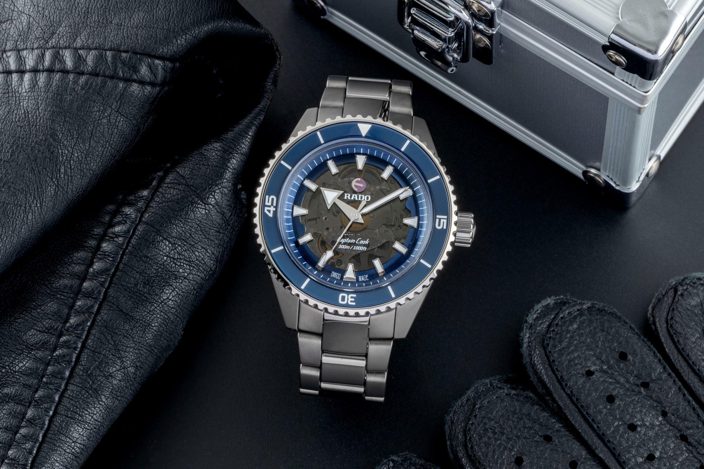 Rado Captain Cook High-Tech Keramik / Titan Automatik Ref. 01.734.6128.3.020 B&P