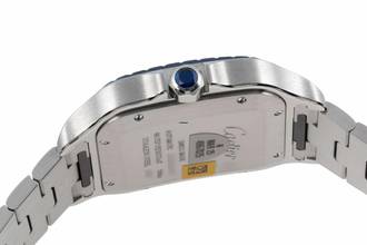 Thumbnail von Cartier Santos De Cartier Blue Stahl Automatik Herrenuhr Ref. WSSA0047 B&P 2023