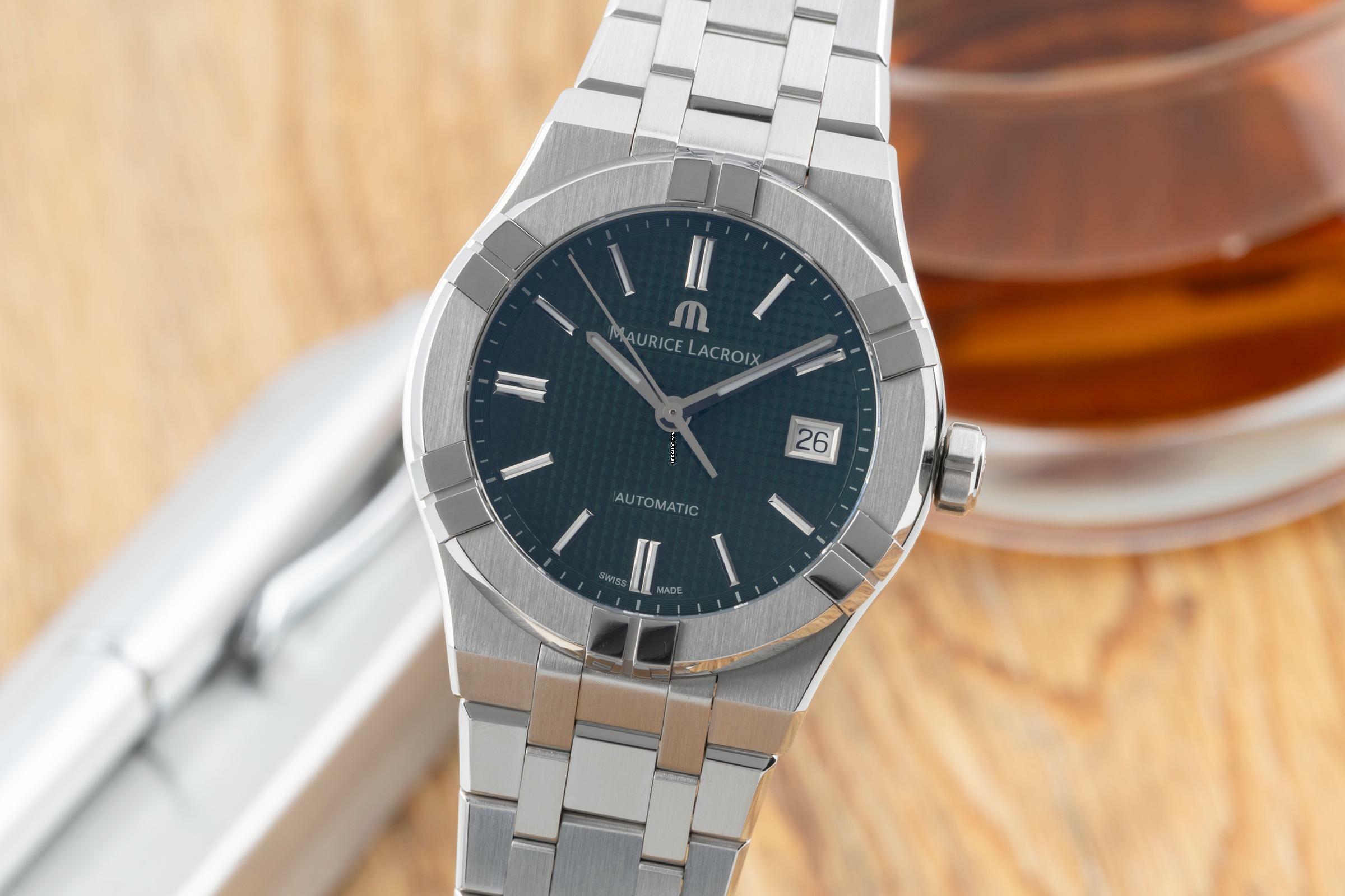 Maurice Lacroix AIKON Stahl Automatik Herrenuhr Ref AI 6007-SS002-630-1 B&P 2025