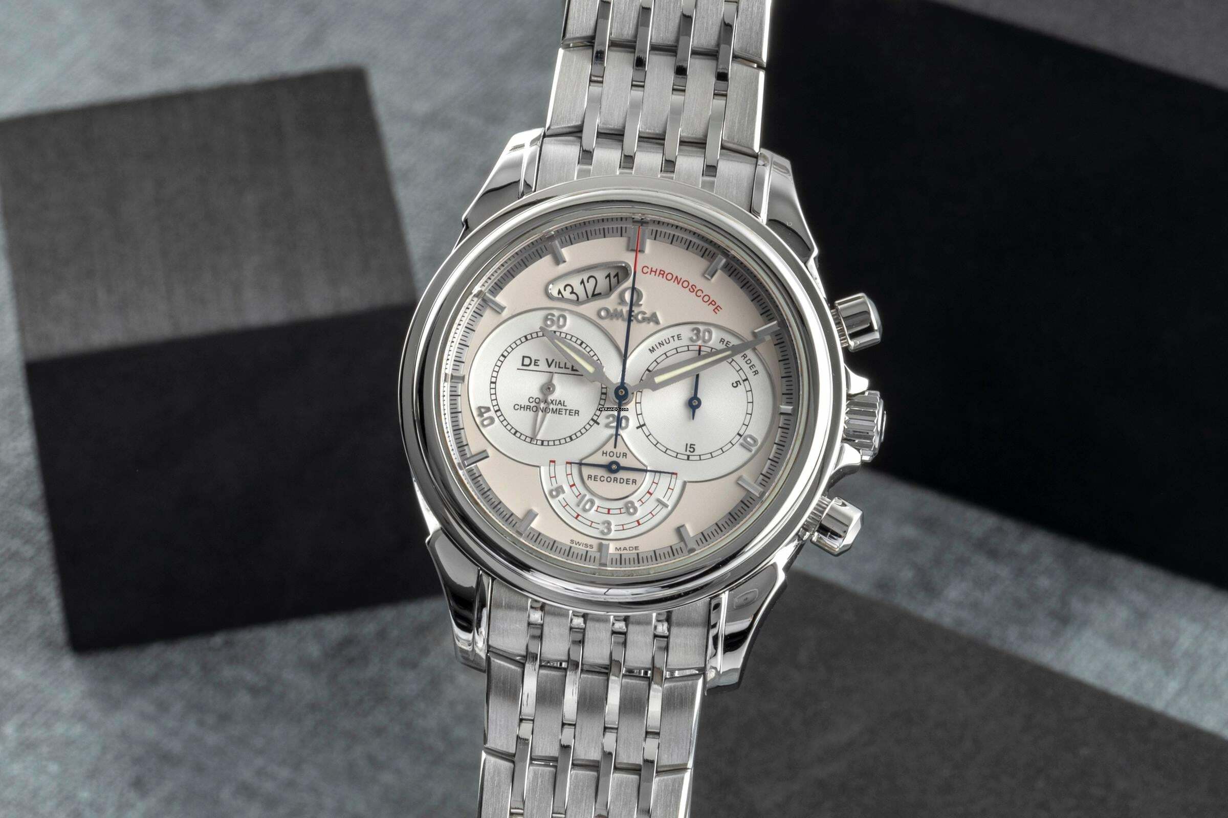 Omega De Ville Chronograph Stahl Automatik Herrenuhr Ref. 4550.30.00