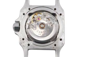 Thumbnail von Cartier Santos Lady Stahl / Gold Automatik Damenuhr Ref. 0902