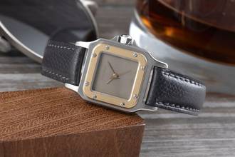 Thumbnail von Cartier Santos Lady Stahl / Gold Automatik Damenuhr Ref. 0902