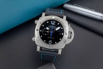 Thumbnail von Panerai Luminor Submersible 1950 3 Days Automatic Flyback Titan Ref. PAM00614 B&P 2019