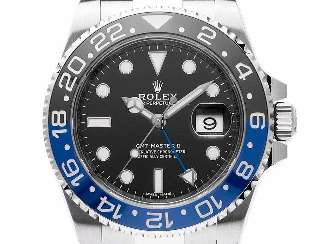 Rolex GMT-Master II Batman Ref.116710BLNR 2018 Full Set wie Neu Vintage GMT Master II Batman