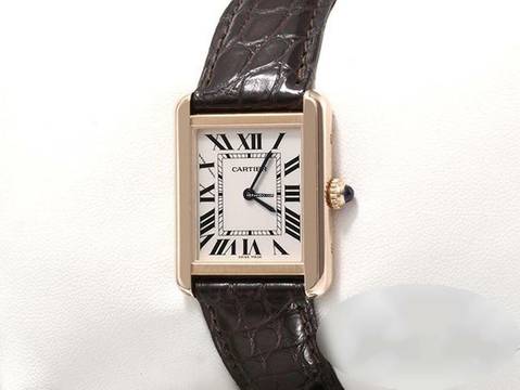  Cartier Tank Solo Edelstahl Rosegold 750 2017 W5200024 Stahl Steel 18kt Rose Gold Damen 