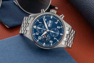 Thumbnail von IWC Fliegeruhr Chronograph Pilot Chronograph Le Petit Prince Automatik Stahl Ref. IW377717 Papiere 2017