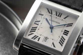 Thumbnail von Cartier Tank Française Edelstahl Automatik Herrenuhr Ref. W5101755 B&P 2003