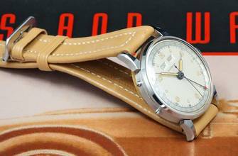 Thumbnail von Gubelin STUNNING NOS NEW TRIPLE DATE CALENDAR FROM THE 50'S RARE VINTAGE