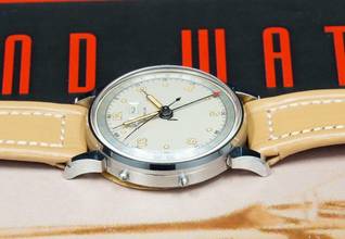 Thumbnail von Gubelin STUNNING NOS NEW TRIPLE DATE CALENDAR FROM THE 50'S RARE VINTAGE