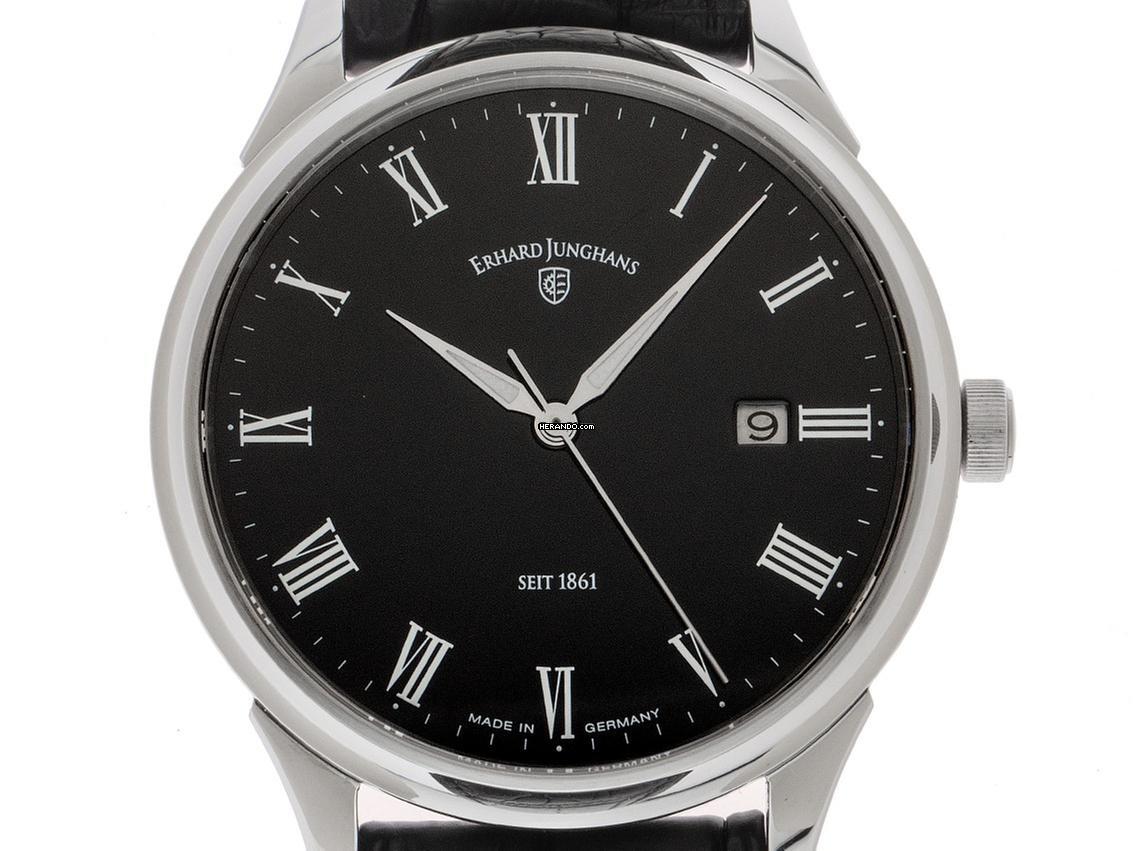 Erhard Junghans Tempus Ref.028/4721.00 2020 Full Set sehr gut Vintage Tempus Leder Faltschließe