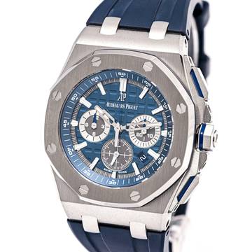 Audemars Piguet Royal Oak Offshore Chronograph Blue 42 – 26480TI.OO.A027CA.01 – like NEW – 2021 Full Set 