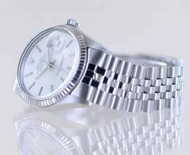 Thumbnail von Rolex Datejust 36 16014 silver Stick dial Jubiléband Stahl Weißgold 1987 Tritium B+P