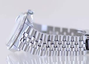 Thumbnail von Rolex Datejust 36 16014 silver Stick dial Jubiléband Stahl Weißgold 1987 Tritium B+P