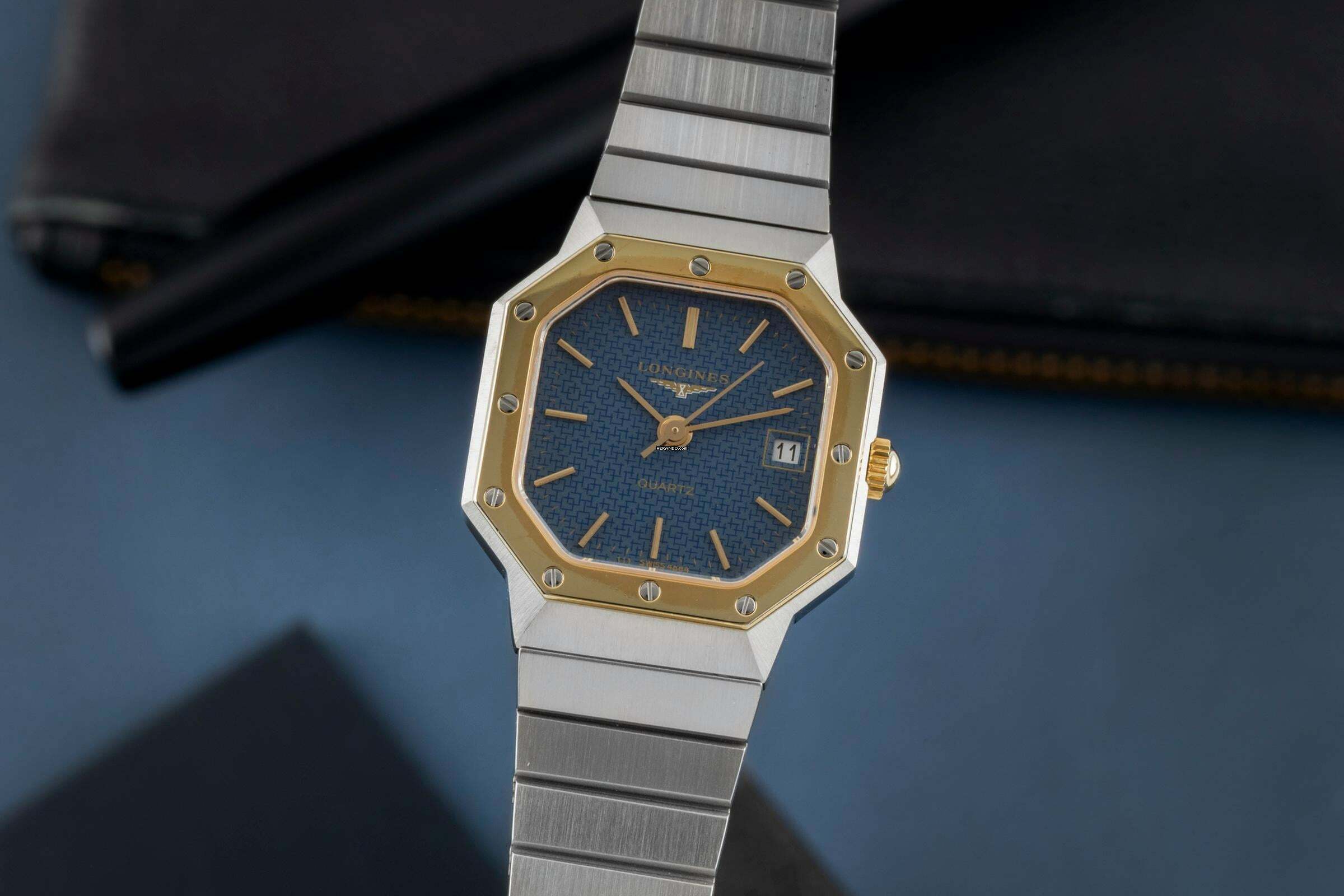 Longines Octagon Stahl / Gold Quarz Damenuhr Ref. 4864 Klassiker