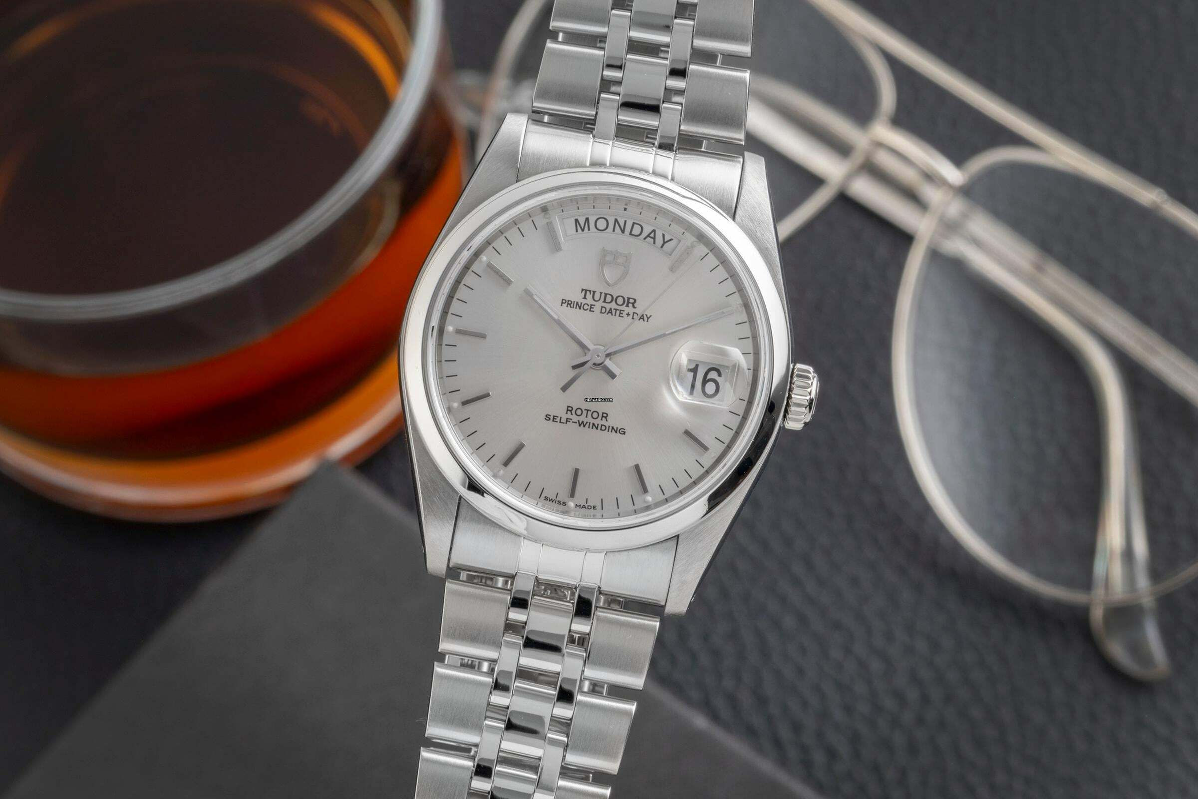 Tudor Prince Date Day Silver Dial Edelstahl Automatik Ref. 76200 Papiere 2018