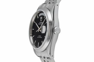 Thumbnail von Tudor Prince Date Day Black Dial Edelstahl Automatik Ref. 76200 Papiere