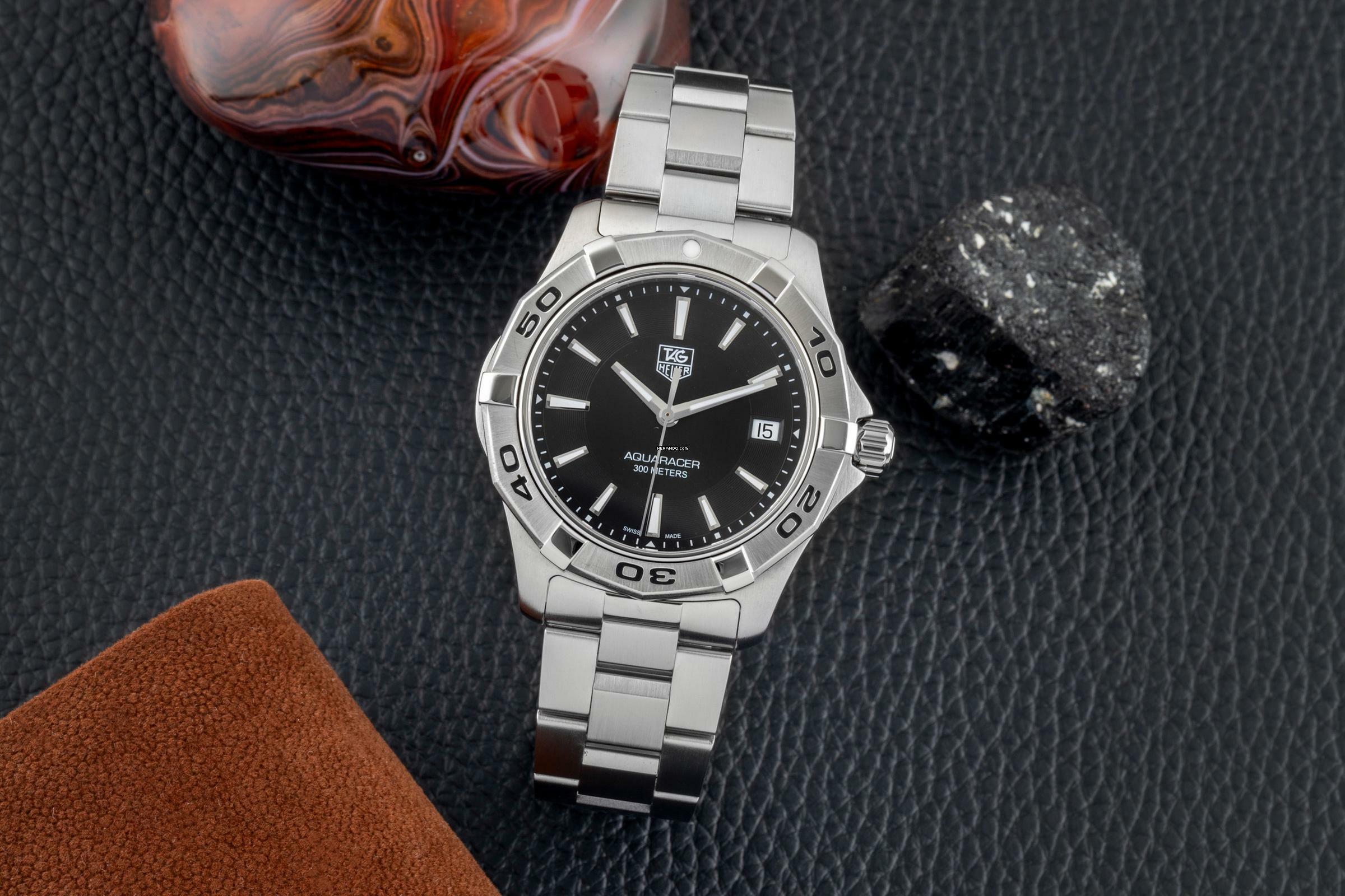 TAG Heuer Aquaracer 300M Stahl Quarz Herrenuhr Ref. WAP2011 Box & Papiere 2014
