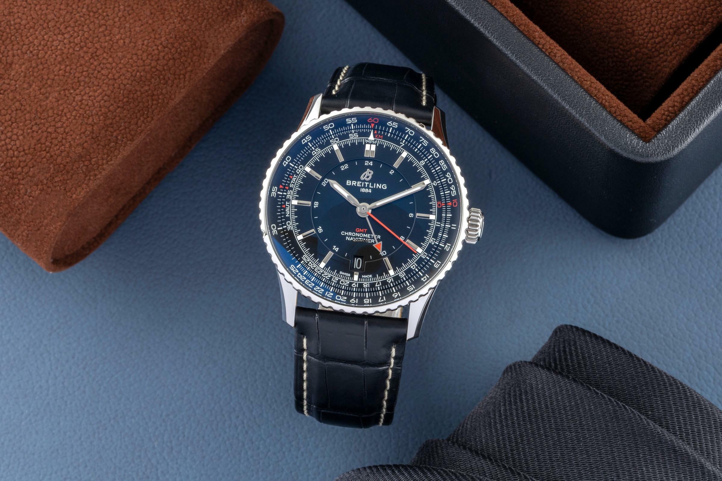 Breitling Navitimer GMT Stahl Automatik Herrenuhr Ref. A32310251B1P1 B&P 2025