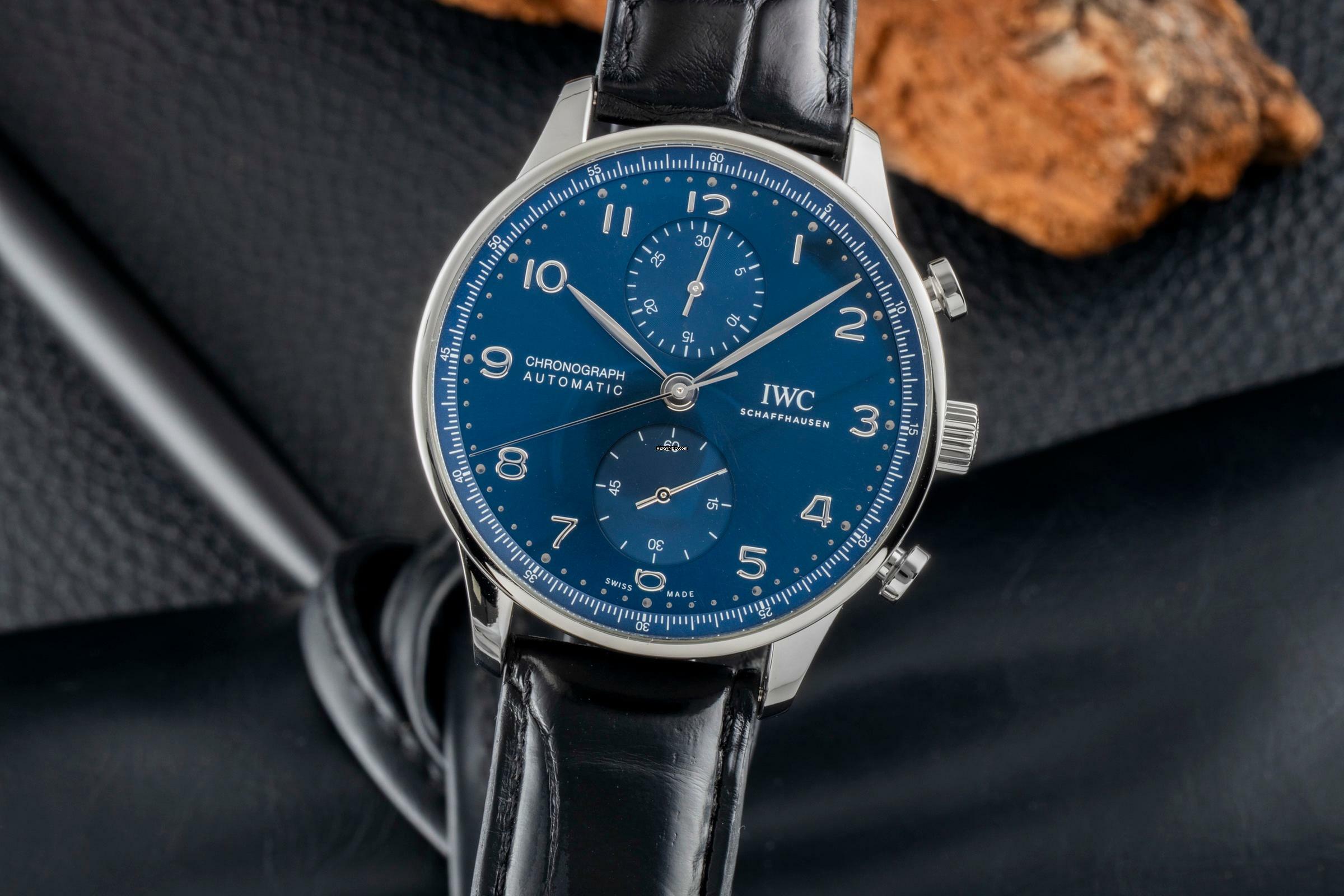 IWC Portugieser Chronograph Stahl Automatik Herrenuhr Ref. IW371606