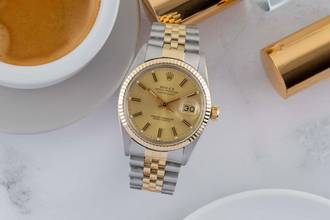 Thumbnail von Rolex Datejust 36 Oyster Perpetual Stahl / Gold Automatik Ref 16013 Box
