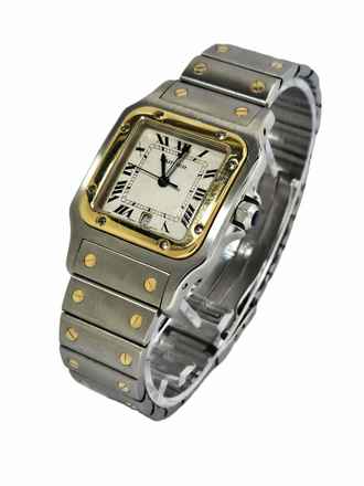  Cartier Santos Galbée 29mm 18k Bezel 