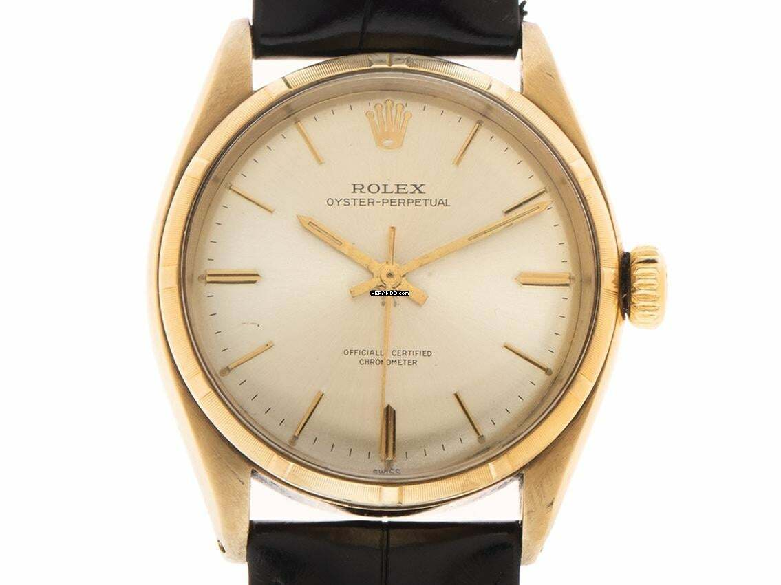 Rolex Oyster Perpetual Date Ref.6535 1937 original Box original unpoliert Oyster Perpetual 14kt Gelbgold