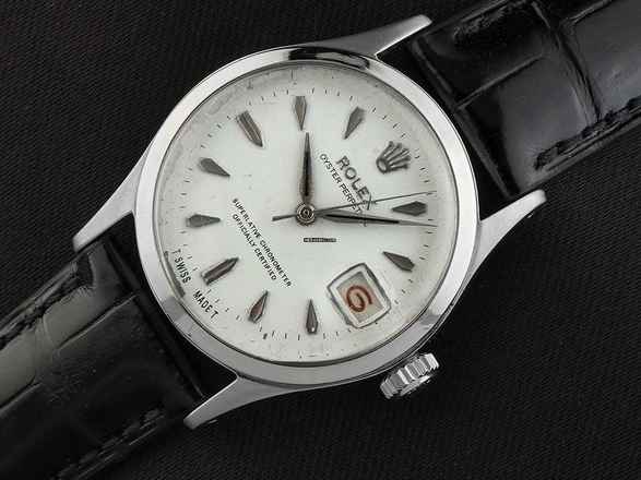  Rolex Oyster Perpetual Date Roulette Ref.6518 1957 original Box sehr gut Vintage Oyster Perpetual Roulette open 6/9 