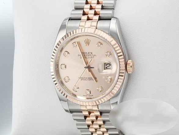  Rolex Datejust 36 36mm 116231 2010 Lc100 Stahl Rosegold 750 Diamanten Automatik Stainless Steel 18kt Rose Gold Jubilé-band Chronometer Oyster 