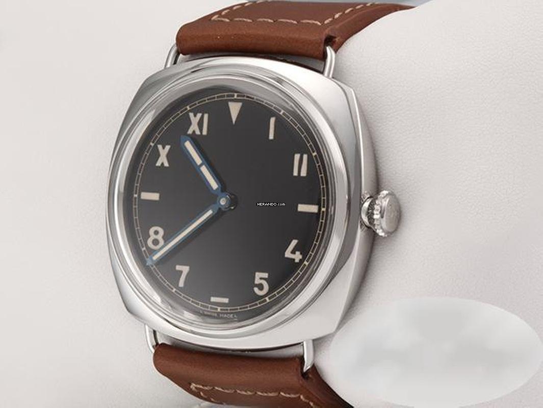 Panerai Radiomir 1936 California Brevettato 47 Mm Pam00249 Edelstahl Handaufzug Steel Black Dial