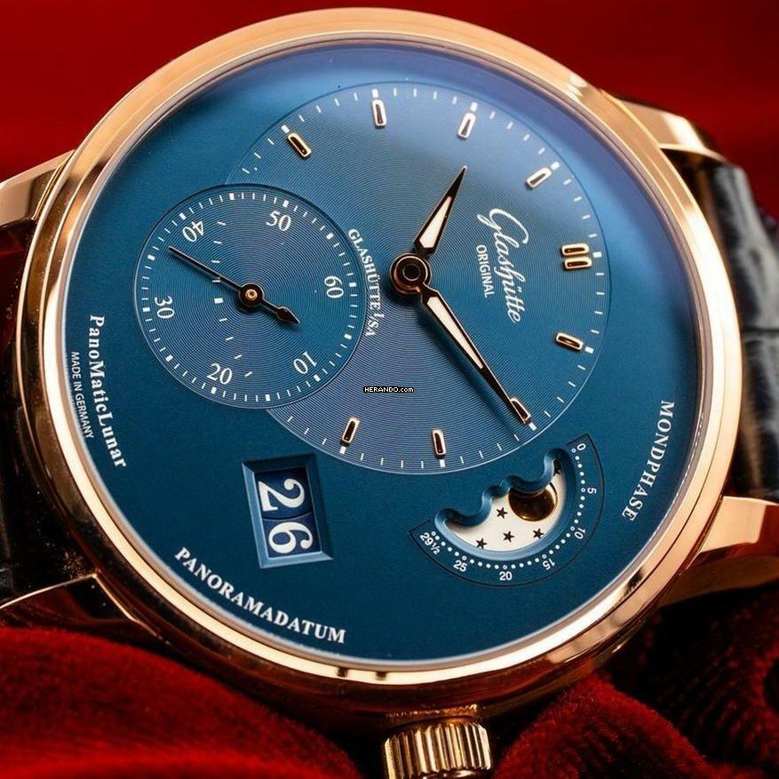 Glashütte Original PanoMaticLunar Blue NEW FULL SET