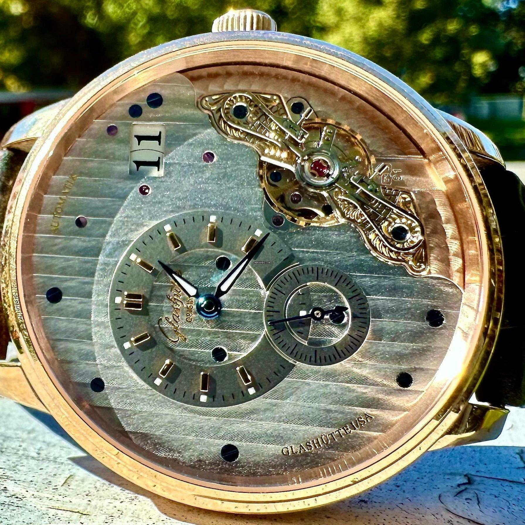 Glashütte Original PanoMaticInverse 42mm NEW FULL SET