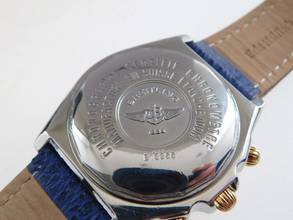 Thumbnail von Breitling Crosswind Chronograph Stahl Gold Chronometre blaues Zifferblatt