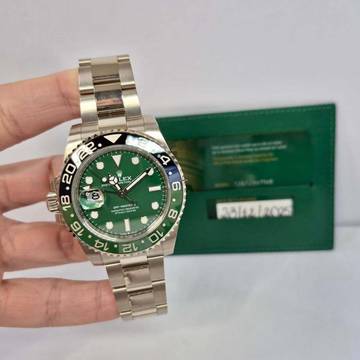  Rolex GMT-Master Il Sprite Ouro Branco 40mm Automático Completo 