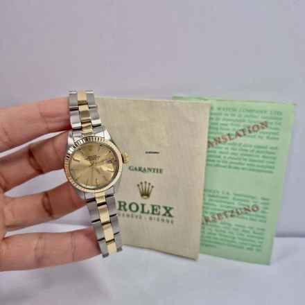  Rolex Lady-Datejust Ouro & Aço 26mm Vintage Automático Completo 