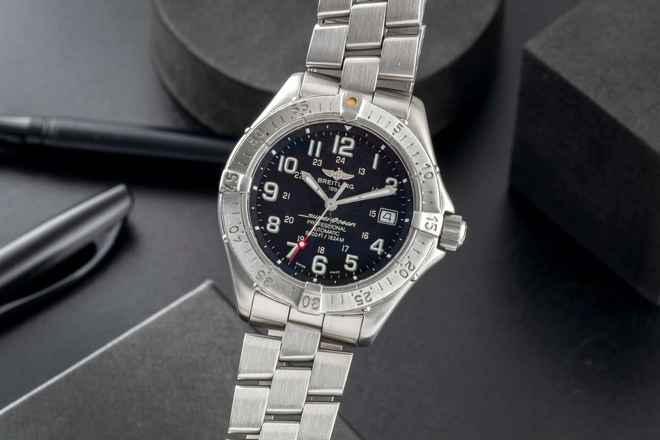  Breitling Superocean 5000ft Edelstahl Automatik Herrenuhr Ref. A17345 